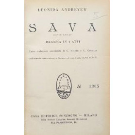 Sava (Ignis Sanat)  dramma in 4 anni  Il vecchio studente (gaudeamus)  commedia in 4 atti  Re fame (zar Golod)  tragedia in 6 qu