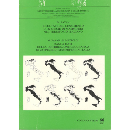 Risultati del censimento di 22 specie di mammiferi nel territorio italiano. Banca dati della distribuzione geografica di 22 spec