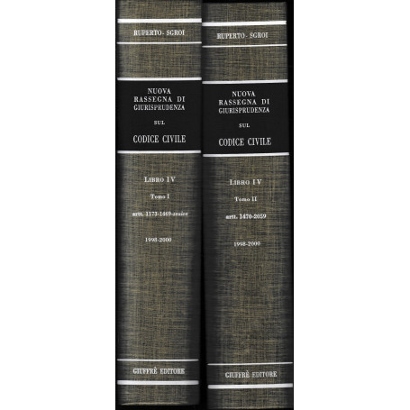 Nuova rassegna di giurisprudenza sul Codice civile. Aggiornamento 1998-2000 (artt. 1173-1469-sexies e artt. 1470-2059) (Vol. 4).