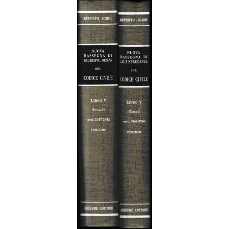 Nuova rassegna di giurisprudenza sul Codice civile. Aggiornamento 1998-2000 (artt. 2060-2246 e artt. 2247-2642) (Vol. 5). Due vo