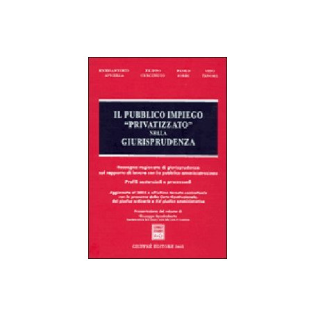 Il pubblico impiego privatizzato nella giurisprudenza. Rassegna ragionata di giurisprudenza sul rapporto di lavoro con la pubbli