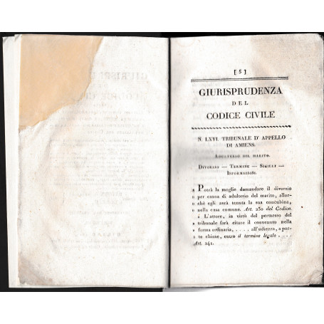 Giurisprudenza del Codice Civile. Vol. III. Ossia Collezione completa delle decisioni proferite da tutte le Corti d'Appello  e d