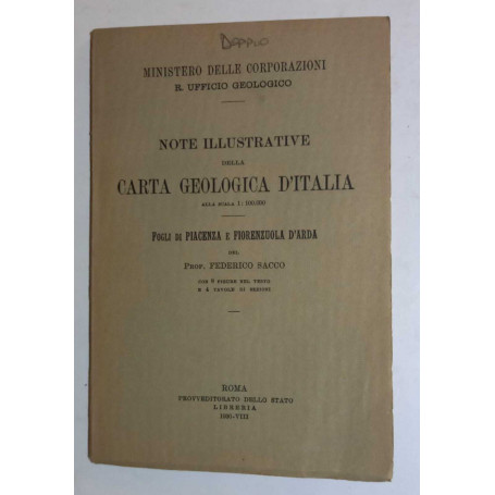 Note illustrative della carta geologica d'Italia