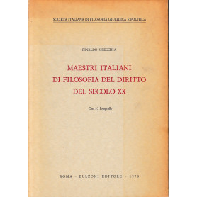 Maestri italiani di filosofia del diritto del secolo XX. Con 35 fotografie.