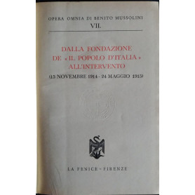 Dalla fondazione de "il popolo d'Italia" all'intervento. VII (15 novembre 1914 - 24 maggio 1915)