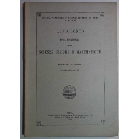 Rendiconto dell'Accademia delle Scienze fisiche e matematiche