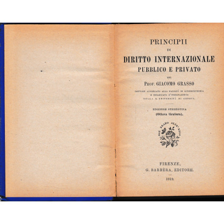 Principii di Diritto Internazionale pubblico e privato