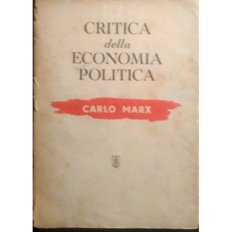 Critica della economia politica