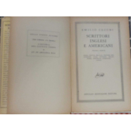 Scrittori inglesi e americani. Prima serie