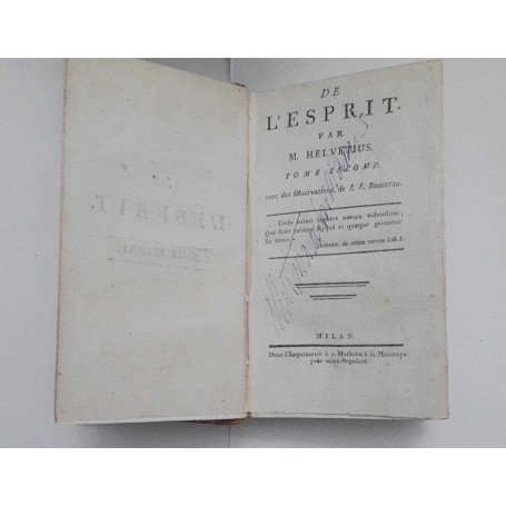 De l'esprit. Tome second