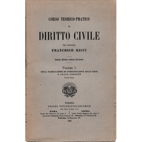 Corso teorico-pratico di Diritto civile. Dieci volumi (in undici tomi).