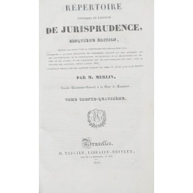 R�pertoire universel et raisonn� de Jurisprudence. Vol. 34Librisaggi