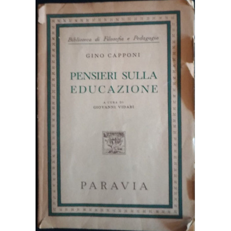 Pensieri sulla educazione