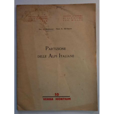 Partizione delle Alpi Italiane.