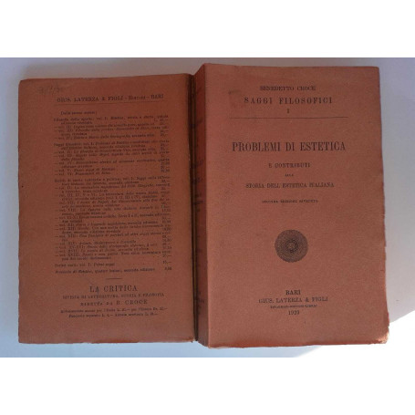 Problemi di estetica e contributi alla storia dell'estetica italiana