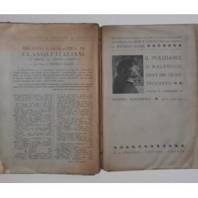 Il Poliziano  il Magnifico  lirici del quattrocento. Scelta e commento di Massimo BontempelliLibrisaggi