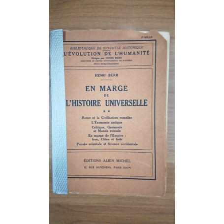 En marge de l'histoire universelle  vol. 2°