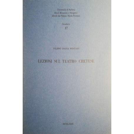 Lezioni sul teatro cretese