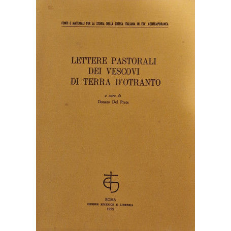 Lettere pastorali dei vescovi di terra d'Otranto