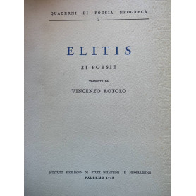 Elitis. 21 poesie