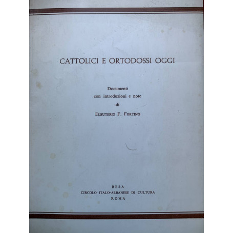Cattolici e ortodossi oggi