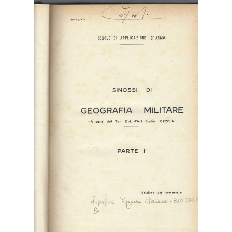 SINOSSI DI GEOGRAFIA MILITARE  parte I