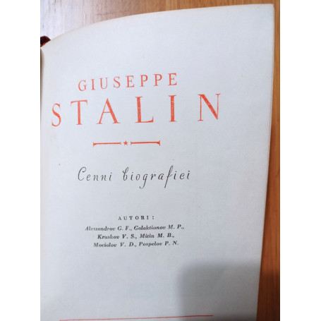 Giuseppe Stalin cenni biografici