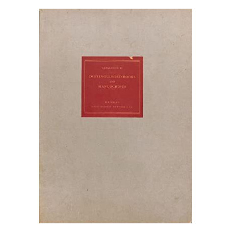 Catalogue 85 (1957). Distinguished Books and Manuscripts.