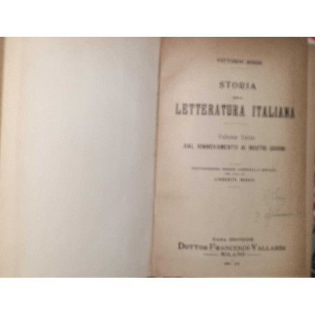 Storia della letteratura italiana. Volume terzo. Dal rinnovamento ai nostri giorni