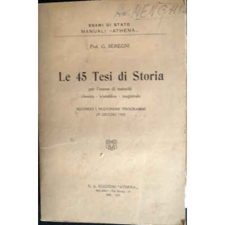 Le 45 Tesi di Storia