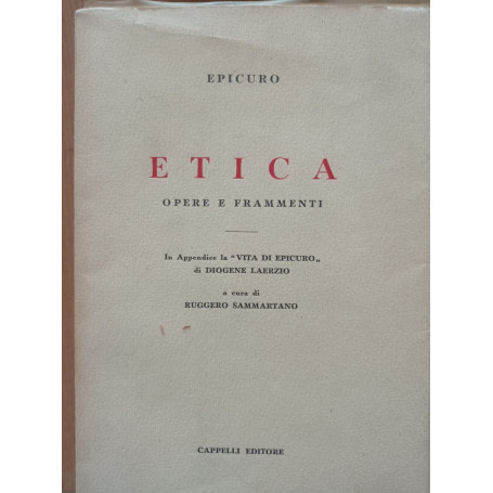 ETICA opere e frammenti