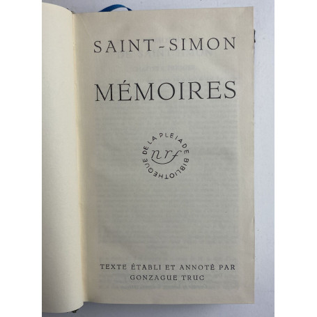 Saint Simon. Memoires