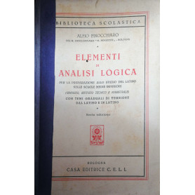 Elementi di analisi logica per la preparazione allo studio del latinoLibrisaggi Elementi di analisi logica per la preparazione allo studio del latinoLibrisaggi