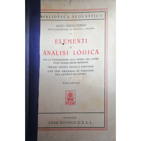 Elementi di analisi logica per la preparazione allo studio del latino