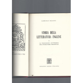 STORIA DELLA LETTERATURA INGLESE