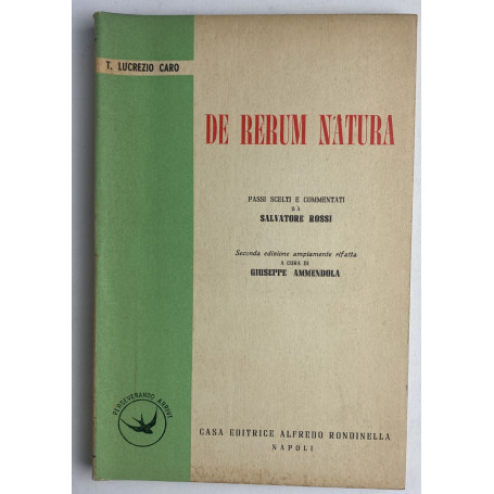 De rerum natura. Passi scelti e commentati da Salvatore Rossi