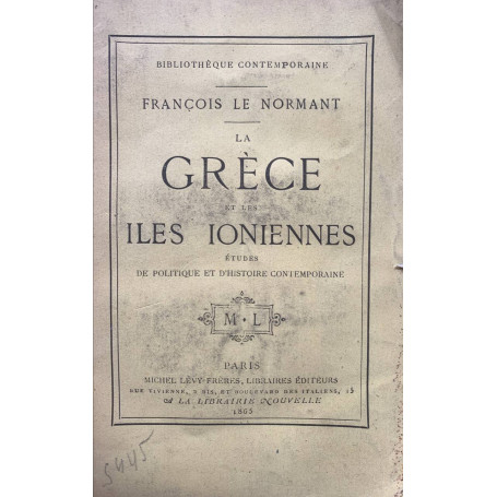 La Grece et les Iles Ioniennes