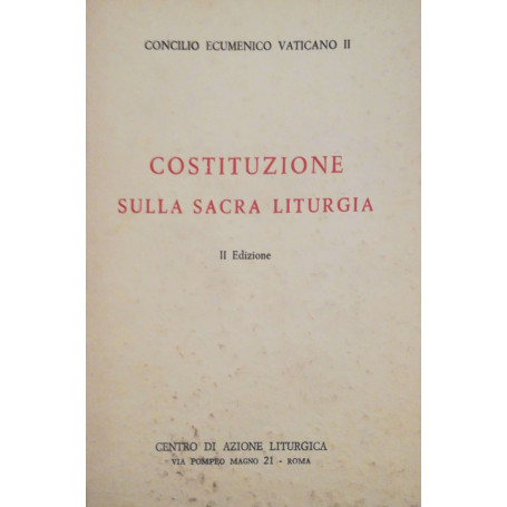 Costituzione sulla sacra liturgia