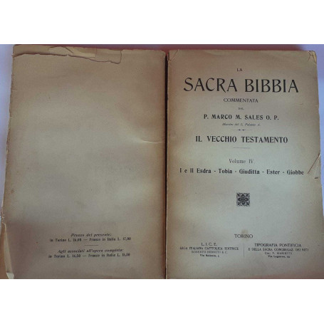 La Sacra Bibbia. Volume IV. I e II Esdra-Tobia-Giuditta-Ester-Giobbe