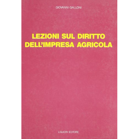 Lezioni di diritto dell'impresa agricola