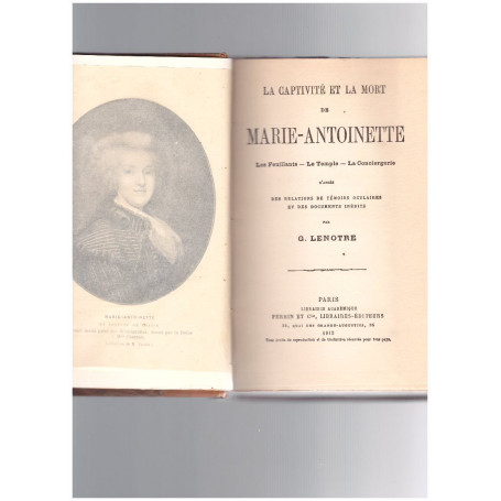 MARIE-ANTOINETTE (la Captivitè et la Mort)