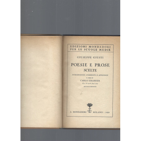 POESIE E PROSE SCELTE