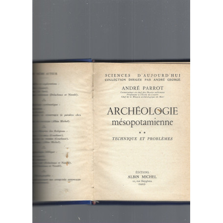 ARCHEOLOGIE MESOPOTAMIENNE