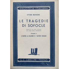 Le tragedie di Sofocle. Volume IV