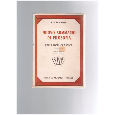 Nuovo sommario di filosofia Vol. II