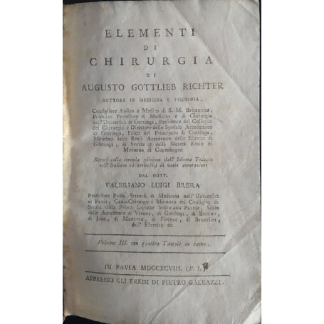 Elementi di chirurgia Volume III