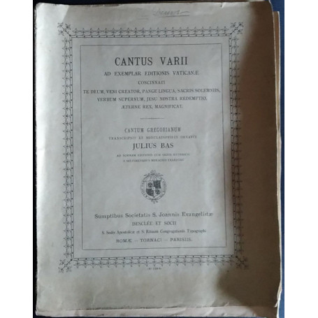 Cantus vari ad exemplar editionis vaticanae