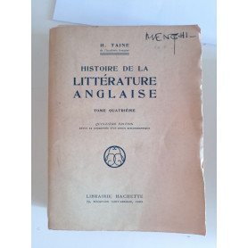 Histoire de la litterature anglaise Tomo 4