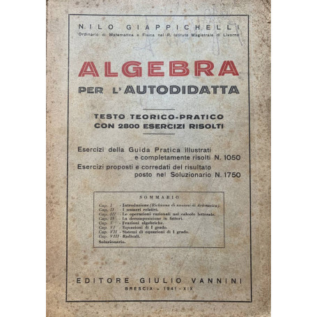 Algebra per l'autodidatta