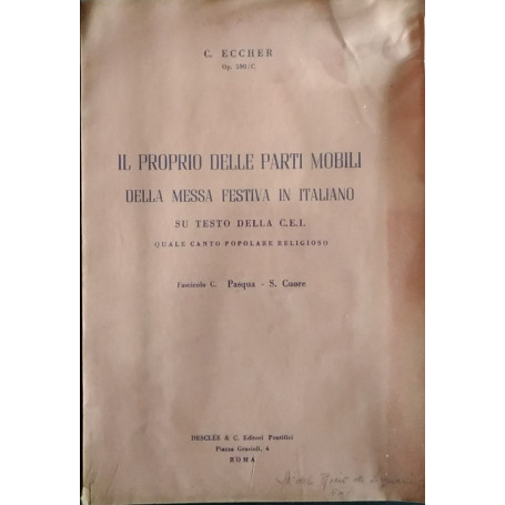Il proprio delle parti mobili della messa festiva in italiano